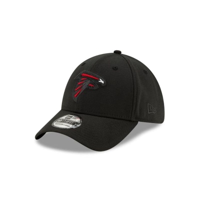 Black Atlanta Falcons Hat - New Era NFL NFL Logo Elements 2.0 39THIRTY Stretch Fit Caps USA1749368